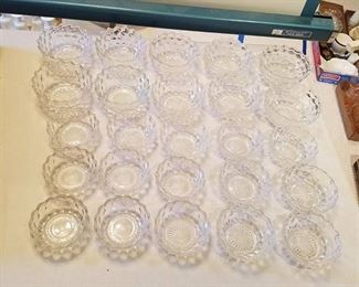 25 pieces of fostoria glass bowls