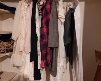 Assorted Vintage Clothes in Closet