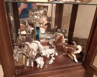All on Bottom Shelf - Horses and Trophies