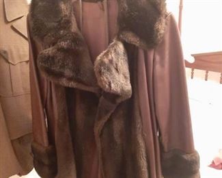 Lilli Ann Leather / Fur Coat