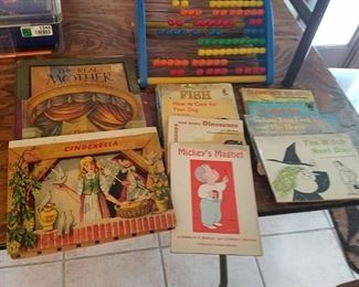 vintage kid books and toy