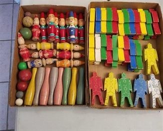 assorted wooden toys
