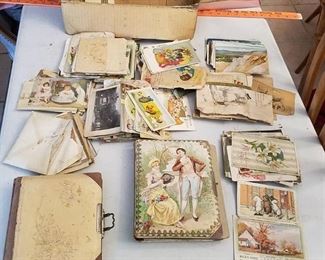 vintage post cards and memory books