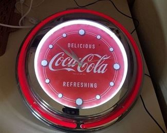 Coca-Cola light up clock