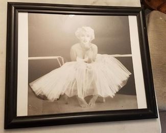 framed Marilyn Monroe poster