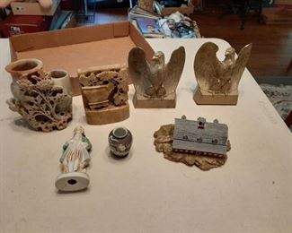Eagle Bookends and Piece of Occupied Japan