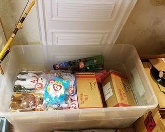 storage container with Beanie Babies