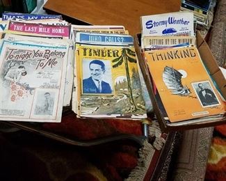 lot of old sheet music