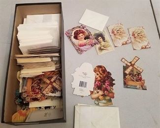 Victorian greeting cards and envelopes