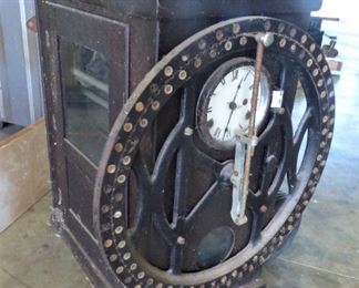 Unusual Antique Time Recorder Clock in As Is Condition