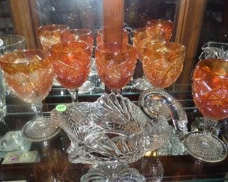 Carnival Glass Goblets
