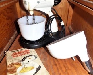 Vintage Sunbeam MixMaster with Juicer & Cookbook