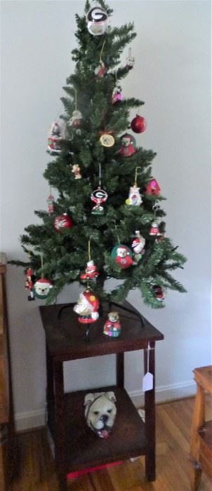 Goergia Bulldog Christmas Tree Ornaments