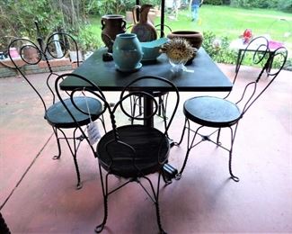 Antique Ice Cream ParlorChairs with Table