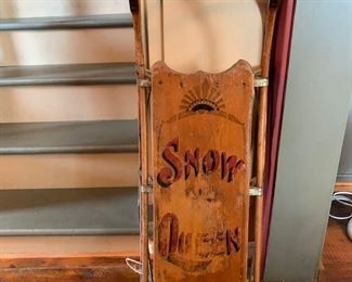 "SNOW QUEEN" Victorian era sled.
