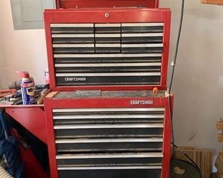 CRAFTSMAN tool chest with contents.