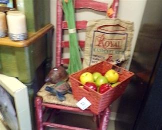 misc. decor/ a pair of these red chairs