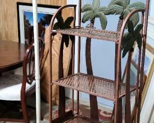 Palm Tree 5 Tier Metal Shelf