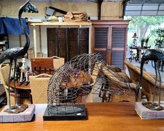 Metal Birds/Metal Horse Head/Lots of Home Accent Pieces