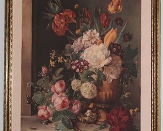 Profusion of Beauty by Francois Joseph Huygens was a Dutch q19 Century Painter (1820-1908) Framed and Matted Print Matted