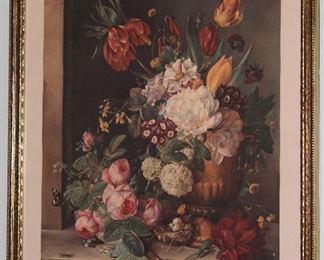 Profusion of Beauty by Francois Joseph Huygens was a Dutch q19 Century Painter (1820-1908) Framed and Matted  Print Matted