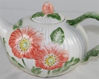 Fits & Floyd Hand Painted Floral  32oz Teapot