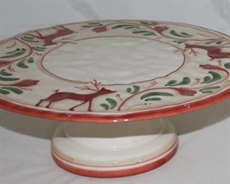 Made in Italy Ceramic Pedestal Cake Plate