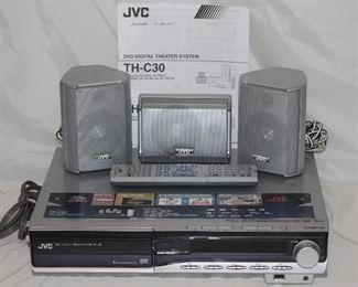 JVC DVD Digital Theater System TH-C30 with Receiver & 5 Speakers (2 wall Mounted  Speaker and Sub Woofer not shown)