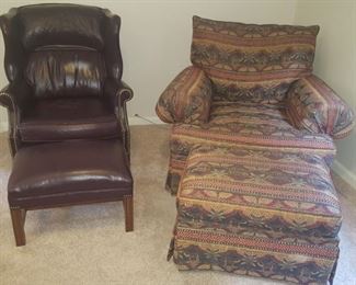 Chair on the Right is the Massoud over-sized cha ir and ottoman.  