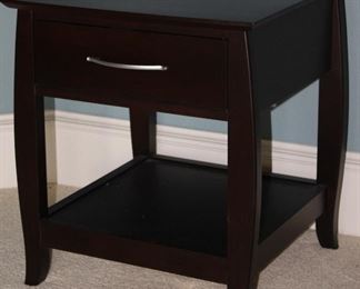 Baronet Made in Canada Java End Table with Drawer and Lower Shelf (24”H x 21”W x 21”D)