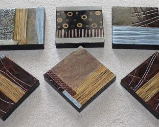 Bombay Company set of 6 Ceramic Wall Block Tiles