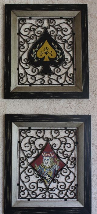 Paragon Picture Gallery “Spade” & “King of Diamonds” Metal Wall Art. Artist Unknown (27” x 31”)