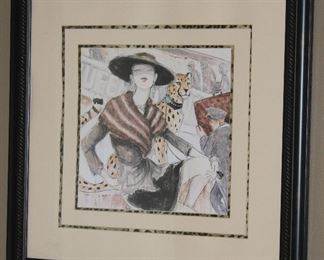 Couture Fashion Framed and Matted Print (23.5” x 23.5”)