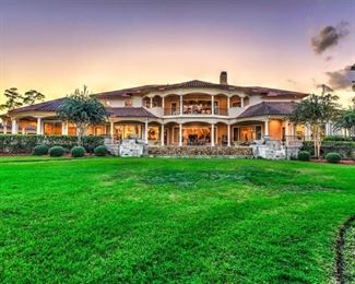 Back view of home facing golf course