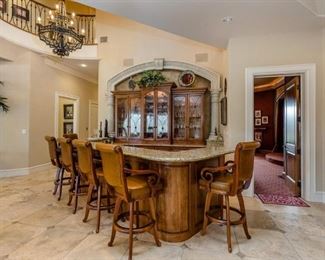 Kitchen View with Bar Stools