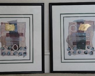 Deck Walls Abstract Black Framed And Matted Art (21.5” x 24”}