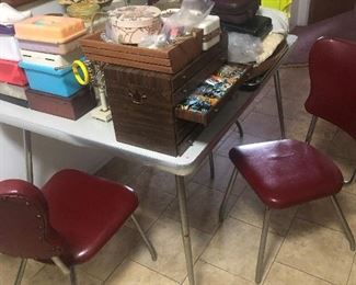 1950s CHAIRS AND TABLE