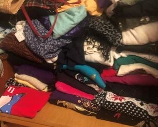 LOADS OF TEE SHIRTS AND HIGH END CLOTHING TOO