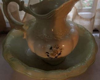 IRONSTONE ENGLAND JUG AND  BASE