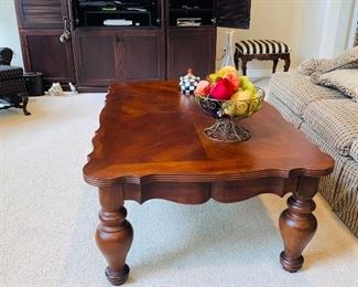$180 LARGE WOODEN COFFEE TABLE
58”L x 38”W x 22”H