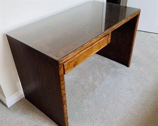 $60 WOODEN DESK WITH GLASS PROTECTOR 
48”L x 24”D x 30”H