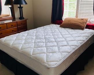 $80 QUEEN SIZE MATTRESS WITH BOX SPRING AND FRAME
80”L x 60”W