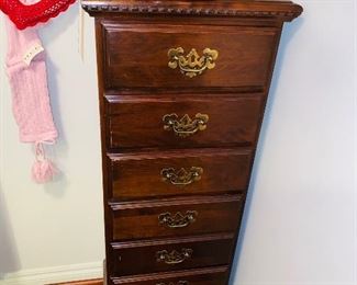 $75 WOODEN LINGERIE CHEST  7 DRAWER
18”L x 14”W x 51”H