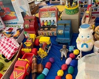 Vintage Fisher Price, Tomy Toys, banks...
