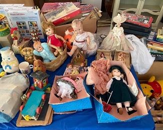 Antique and vintage dolls including Madam Alexander, composite dolls, and many more. 