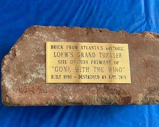 Very Rare commemorative brick from Loew’s Grand Theater