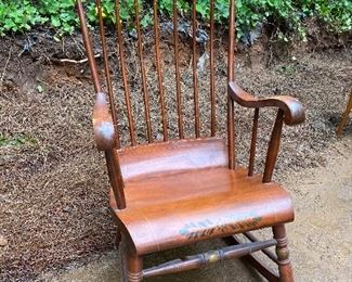 One of many rocking chairs