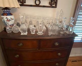 Baccarat Vases, Decanters, Wine Glasses 