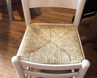 Two Rush Seat Chairs 