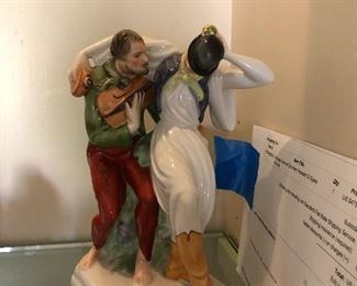 Herend Drunken Peasant and Musician Gypsy  